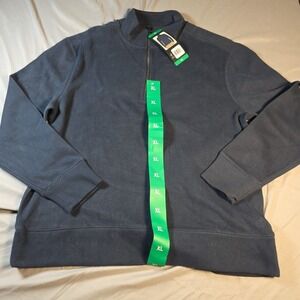 Banana Republic Men's Double Knit 1/4 Zip Pullover Blue Size XL NWT